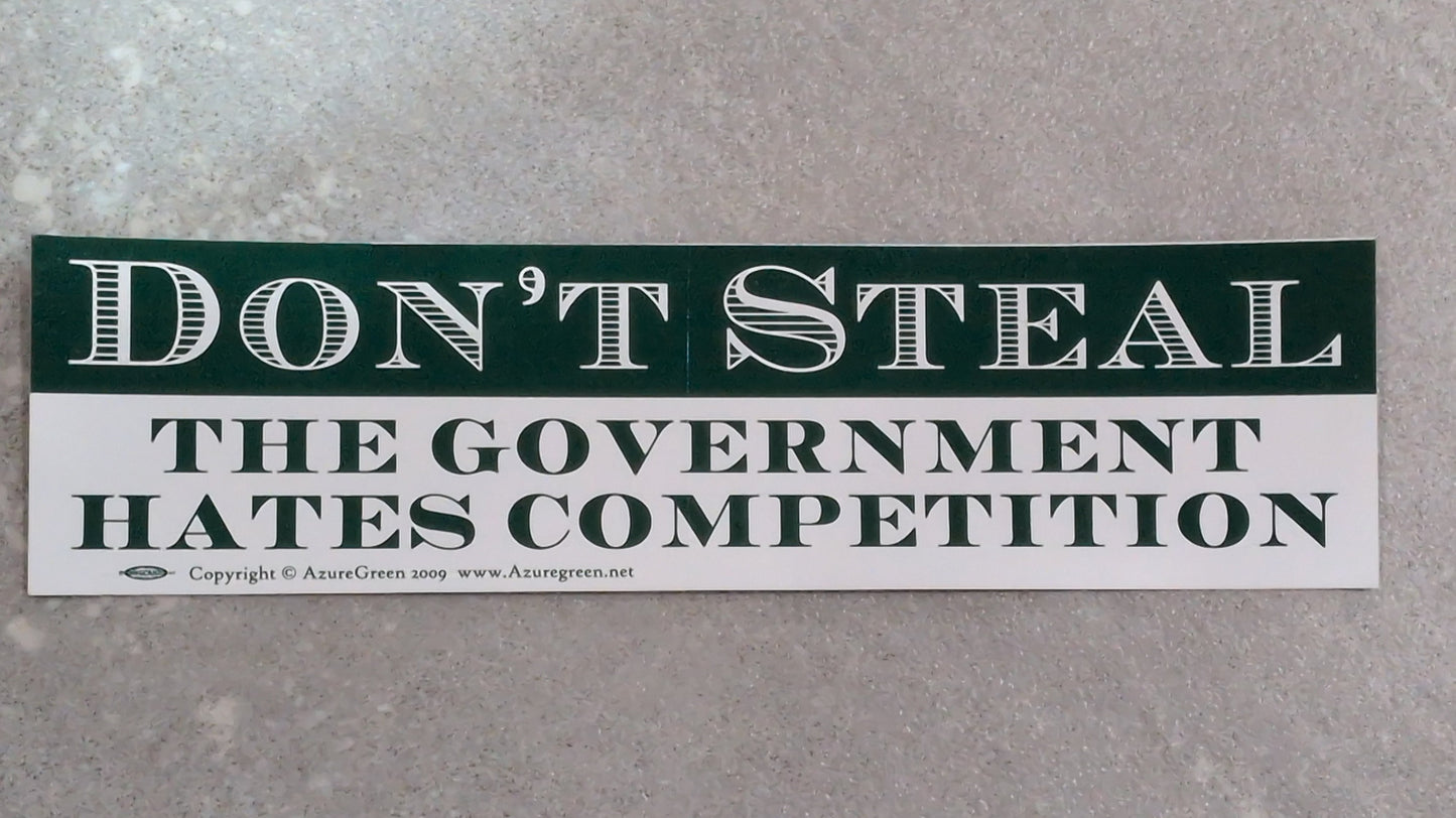 Don't steal bumper sticker