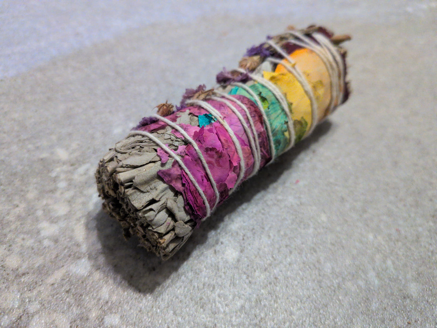 Rainbow Rose Petal White Sage Bundle