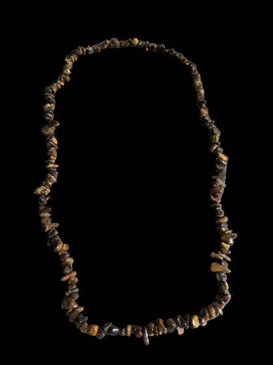 Gemstone Chips Necklace- Tiger Eye