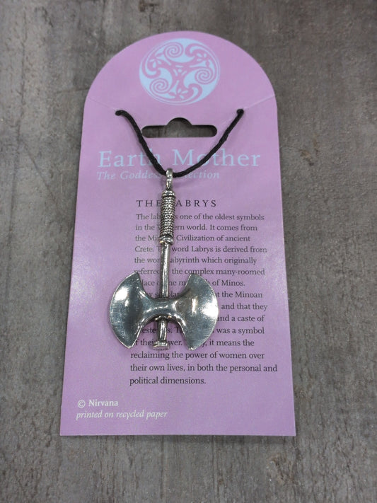 Earth Mother (Goddess Collection) The Labrys Pewter Pendant